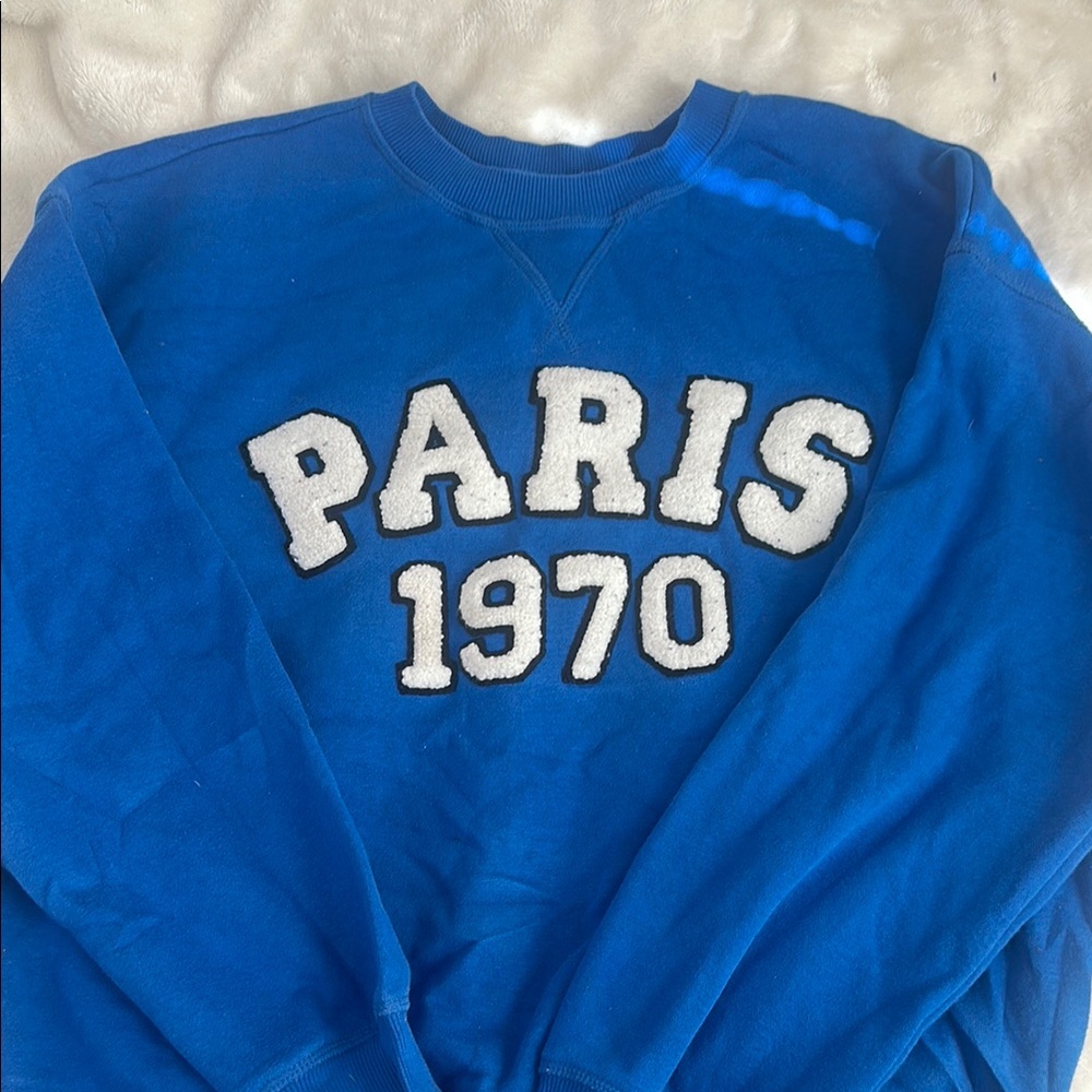 blue paris 1970 crewneck
